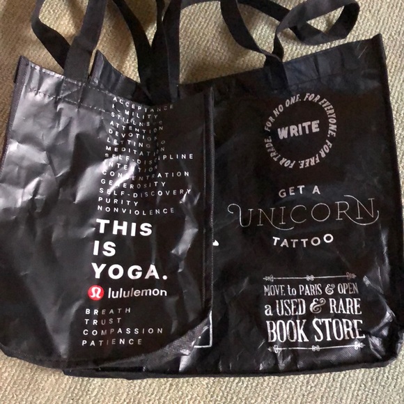 Pair of Lululemon Reusable Shopping Bags